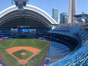 The Blue Jays have posted just one photo from their "summer camp," a shot of the Rogers Centre.