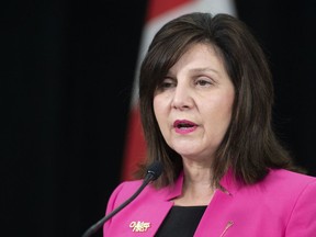 Education Minister Adriana LaGrange provides an update on Alberta's school re-entry plan for the 2020-21 school year, during a press conference Tuesday July 21, 2020.