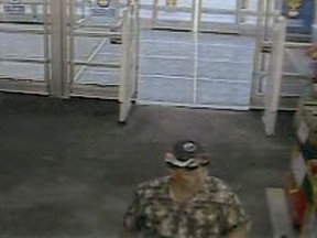 On June 26, 2020 at about 2 p.m. Parkland RCMP attended a Spruce Grove Walmart. A man had sexually assaulted a female customer by grabbing her inappropriately. The suspect is described as a clean-shaven Caucasian man, about 45-years-old with dark hair. He was wearing a blue checkered shirt and a dark coloured hat with white markings at the time.