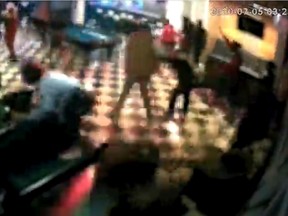 CCTV footage shows a shooting at Star Nightclub on 109 Street in central Edmonton, July 5, 2020. A 26-year-old man is recovering from a gunshot wound and police are looking for suspects.