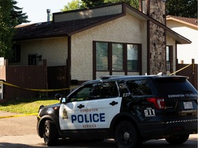 Edmonton Police Service officers are investigating a suspicious death at 1687 42 Street NW in Edmonton, on Monday, July 27, 2020.