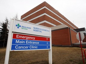 The Queen Elizabeth II Hospital in Grande Prairie. An investigation into the handling of a 2016 incident in which a noose was taped to an operating room door at the hospital has concluded the move was "inappropriate" but not racist.