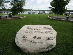 The memorial park at the Green Acres Campground on Wednesday, July 7, 2010. The campground was hit by a deadly tornado on July 14, 2000.