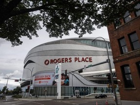 Home of the Edmonton Oilers, Rogers Place arena in  Edmonton is seen on Thursday July 2, 2020. The NHL officially announced Edmonton, along with Toronto, as the two hub cities for the NHL playoffs.