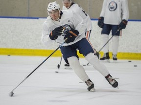Michael Kesselring takes part in the Edmonton Oilers 2019 Development Camp on June 24, 2019.