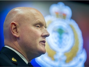 Adam Palmer, Chief Constable of the Vancouver Police Department in Vancouver, BC, January 15, 2018.