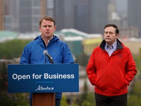 Health Minister Tyler Shandro and Premier Jason Kenney announced in Calgary some relaxation of COVID-19 restrictions and that non urgent surgeries in Alberta can resume. File photo.