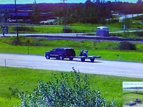 Red Deer RCMP are searching for this GMC Yukon after a hit and run on Sunday.