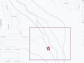 Edmonton police are looking for a suspect after a 63-year-old woman was attacked in this area of the Mill Creek Ravine.