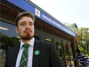 University of Alberta Students' Union vice president external Rowan Ley. He said access to affordable transit is essential for students during the pandemic even if many of the classes are online, Aug. 19, 2020.