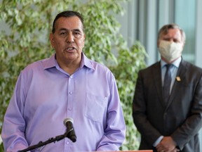 Adam North Peigan, president of the Sixties Scoop Indigenous Society of Alberta, is calling on Premier Jason Kenney to fire a member of the province’s curriculum review panel over racist comments he made about teaching Indigenous history.