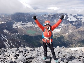 Edmonton's Liliana Kujundzic, 75, is back from climbing Alberta's 3,543-metre Mt. Temple, the highest peak in the Lake Louise area of the Rocky Mountians. It is the 65th peak she has climbed in the world's mountain ranges in support of Edmonton's e4c school lunch program. Kujundzic has raised nearly $200,000 since she began her support of the charity seven years ago.