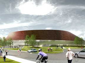A rendering of the proposed Coronation Community Recreation Centre. The project requires $41.1 million in additional funding in the 2022 budget to move forward with construction.