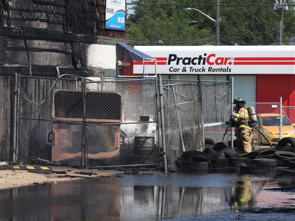 Fire damages central Edmonton tire shop Edmonton Journal