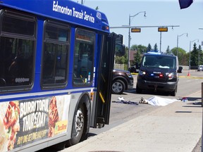 At least five police vehicles were seen outside the Westward Court Hotel near Stony Plain Road and 165 Street on Thursday, Aug. 6, 2020.