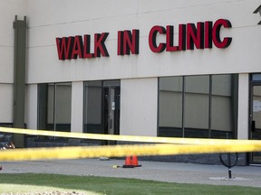 A physician died after he was attacked in an examination room at the Village Mall walk-in clinic in Red Deer, Alta., Monday, Aug. 10, 2020.THE CANADIAN PRESS/Jeff McIntosh