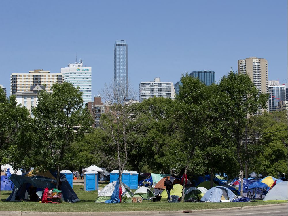 Camp near ReMax Field grows to more than 170 tents, demands action on