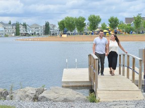 Nathan Stasiewich and Kelly Webber enjoy the lifestyle Lake Summerside offers.