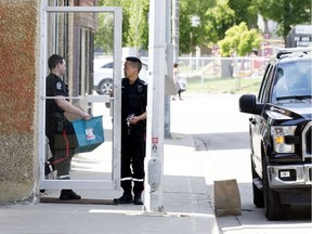 Police search a property at 111 Avenue and 93 Street associated with Edmonton landlord Abdullah Shah on June 11, 2020.