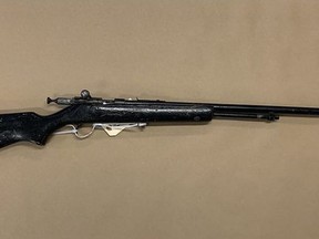 ASIRT investigators seized this .22 calibre rifle after an officer-involved shooting near Entwistle on Aug. 30
