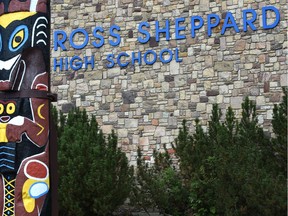 About 100 grade 10 students from Ross Sheppard High School are in isolation after a postive COVID-19 test in Edmonton, Sept. 8, 2020.