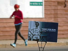The virtual opening ceremonies for the annual Terry Fox Run in Edmonton was held at Kinsmen Park on Sunday, Sept. 20, 2020.