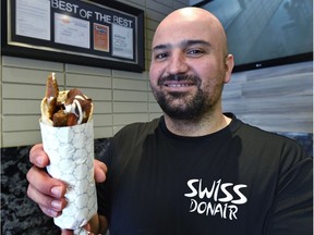 Sam (Wajdi) Chehimi of Swiss Donair, 8304 144 Ave., one of Edmonton's favourite donair shops.