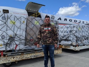 Sam Mraiche, the founder of MHCare Medical, arrived in Hamilton, Ont. Thursday night to oversee the second of five planned shipments headed to the Lebanese capital city over the next several weeks.