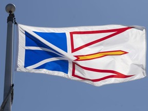 Newfoundland & Labrador's provincial flag flies on a flag pole in Ottawa, Monday July 6, 2020. A Newfoundland and Labrador Supreme Court judge has upheld the province's pandemic travel restrictions.