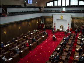 Gov.Gen Julie Payette delivers the Speech from the Throne at the Senate of Canada Building in Ottawa, on Wednesday, Sept. 23, 2020.