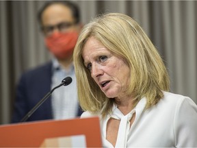 NDP Leader Rachel Notley and Municipal Affairs critic Joe Ceci speaking October 6, 2020. Shaughn Butts/Postmedia