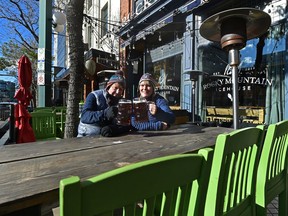 Couple Wayne Jones and Susan Forsey, owners of Rocky Mountain Icehouse are one of the places going to keep their patio open during winter since the city has extended the program through winter in Edmonton, October 14, 2020.