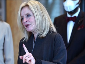 NDP Leader Rachel Notley speaks on suggested measures to limit the spread of COVID-19 on Tuesday, Oct. 27, 2020.