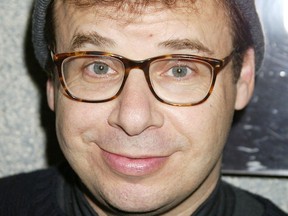 Actor Rick Moranis attends the 4th Annual SuperSkate 2002 Charity Hockey Event January 19, 2002 at Madison Square Garden in New York City.