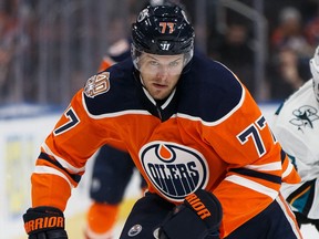 Edmonton Oilers defenceman Oscar Klefbom in NHL action on Feb. 9, 2019, at Edmonton's Rogers Place.