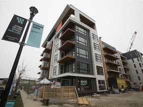 The Stadium Yards apartment development, 10954 85 St., in Edmonton Friday Oct. 16, 2020. Photo by David Bloom