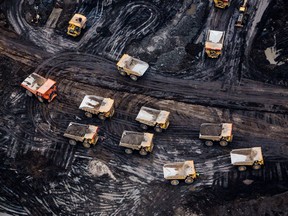 Heavy haulers at Suncor Energy's Fort Hills mine.