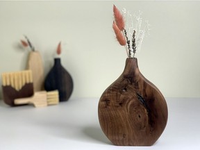 Jessy Sanaachan's woodworking is the best — on sale at Royal Bison's holiday fair online.