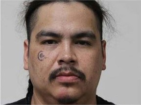 Darren Larose (35) of Caslan, Alta., is described as: Indigenous, 5'11, approximately 200 lbs, Black braided hair and brown eyes, Tattoo under right eye. 

Handout photo from Lac La Biche RCMP