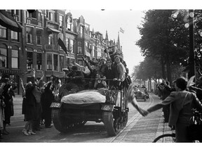 The Dutch celebrate the liberation of Hague in 1944. (NATIONAL ARCHIVES)