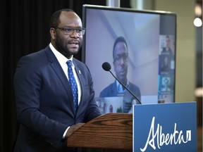 Justice Minister and Solicitor General Kaycee Madu announced a ban on carding in Alberta on Thursday.