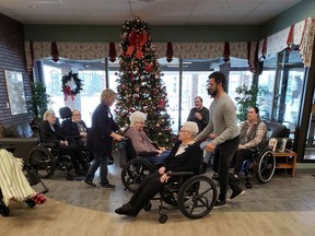 A Be a Santa to a Senior drop-off in 2019. Home Instead Edmonton's Be a Santa to a Senior program provides gifts for seniors who are alone during the holiday season. (Supplied photo).
