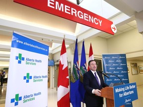 Alberta Premier Jason Kenney speaks at the Peter Lougheed Centre in northeast Calgary on Wednesday, February 19, 2020.  File photo.