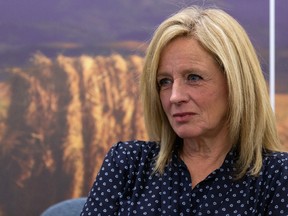 Alberta Opposition NDP leader Rachel Notley sits for an end-of-the-year interview with Postmedia at the Federal Building in Edmonton, on Monday, Dec. 14, 2020.