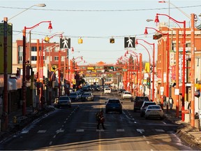 Chinatown is seen from south of 105 Avenue along 97 Street, on Friday, Dec. 4, 2020. The global pandemic has hit businesses hard in Edmonton's Chinatown.
