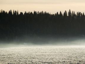 An ice fog hangs over the North Saskatchewan River near Hawrelak Park on Tuesday, Dec. 8, 2020 in Edmonton.