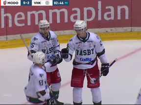 Raphael Lavoie, #13 for Vasby of HockeyAllsvenskan