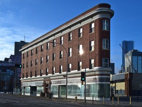 The Gibson Block building on Jasper Ave. in Edmonton, December 27, 2020.