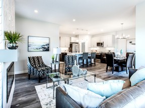 San Rufo is building front-drive homes in Ridgecrest and offers a choice selection of lots close to natural amenities including church and park backing lots. Their first show home in the community is the 1,881-square-foot, two-storey Christina floorplan.