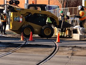 Work on a new signalling system is underway on the Metro LRT line necessitating the closure of NAIT Station in Edmonton, on Friday, Jan. 8, 2021. Photo by Ian Kucerak